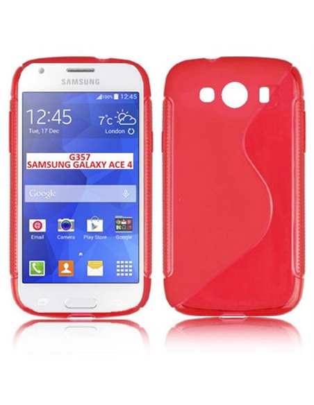 CUSTODIA GEL TPU SILICONE DOUBLE per SAMSUNG G357 GALAXY ACE 4  COLORE ROSSO