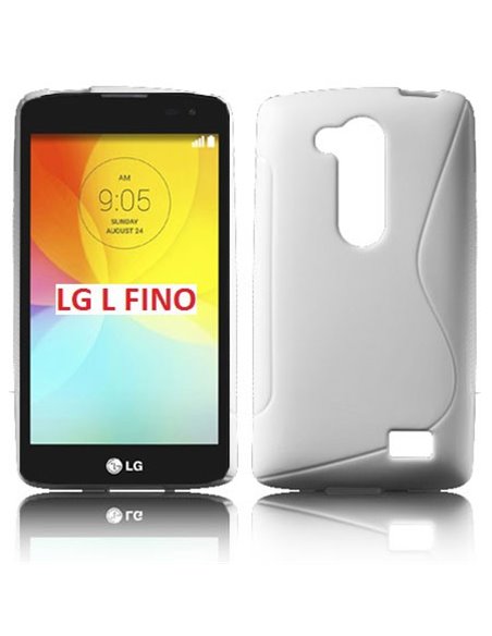 CUSTODIA GEL TPU SILICONE DOUBLE per LG L FINO, D290N, D295 COLORE BIANCO