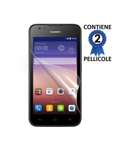 PELLICOLA PROTEGGI DISPLAY per HUAWEI ASCEND Y550 CONFEZIONE 2 PEZZI