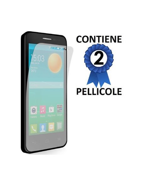 PELLICOLA PROTEGGI DISPLAY per ALCATEL ONE TOUCH POP D5 5038D CONFEZIONE 2 PEZZI