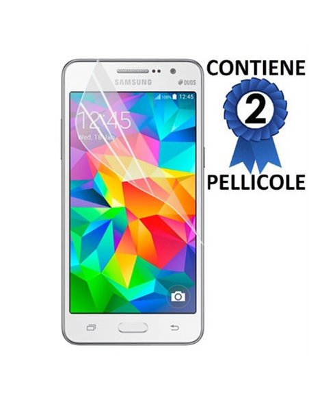 PELLICOLA PROTEGGI DISPLAY per SAMSUNG G530H GALAXY GRAND PRIME CONFEZIONE 2 PEZZI