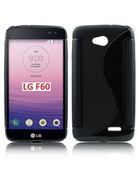 CUSTODIA GEL TPU SILICONE DOUBLE per LG F60 D390N, F60 D392 DUAL SIM COLORE NERO