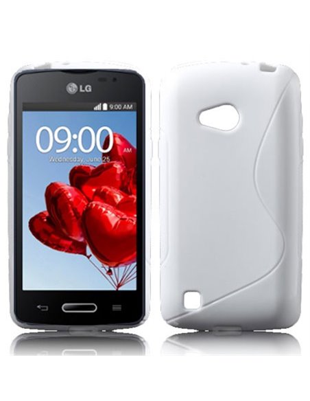 CUSTODIA GEL TPU SILICONE DOUBLE per LG L50 D213N COLORE BIANCO