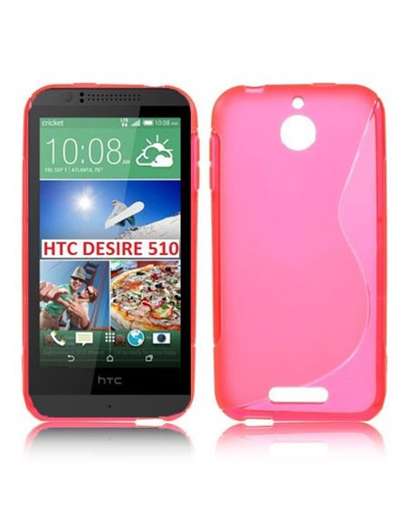 CUSTODIA GEL TPU SILICONE DOUBLE per HTC DESIRE 510 COLORE ROSA