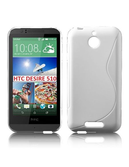 CUSTODIA GEL TPU SILICONE DOUBLE per HTC DESIRE 510 COLORE BIANCO