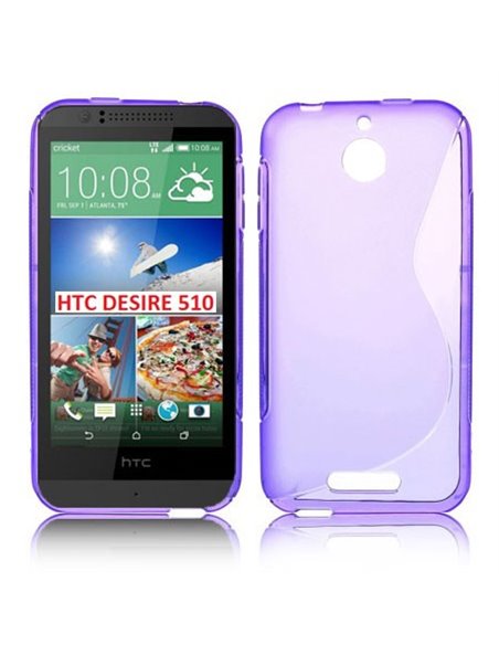 CUSTODIA GEL TPU SILICONE DOUBLE per HTC DESIRE 510 COLORE VIOLA