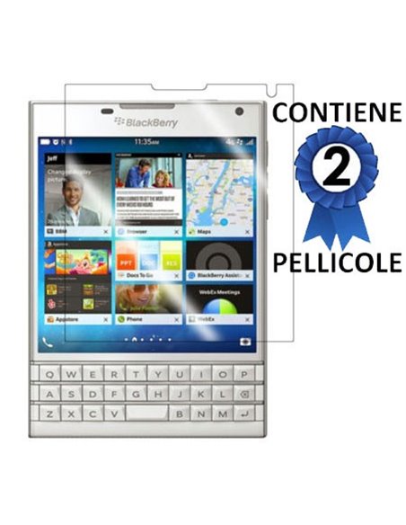 PELLICOLA PROTEGGI DISPLAY per BLACKBERRY PASSPORT CONFEZIONE 2 PEZZI