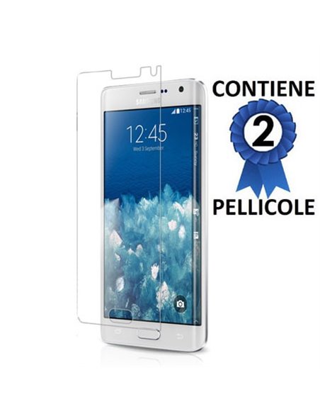 PELLICOLA PROTEGGI DISPLAY per SAMSUNG N915 GALAXY NOTE EDGE CONFEZIONE 2 PEZZI (NON COPRE PARTE CURVA)