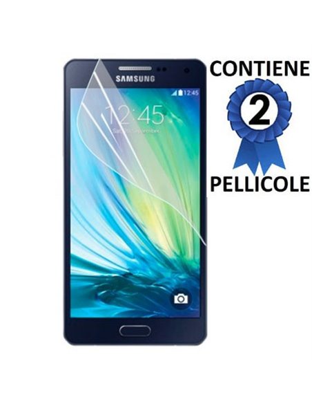 PELLICOLA PROTEGGI DISPLAY per SAMSUNG SM-A500 GALAXY A5 (NO VERSIONE 2016) CONFEZIONE 2 PEZZI