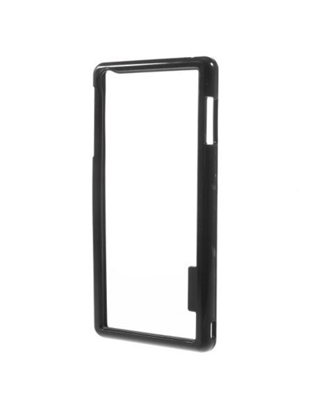 CUSTODIA BUMPER GEL TPU SILICONE SEMI-RIGIDO per SONY XPERIA Z3 COMPACT D5803, D5833 COLORE NERO