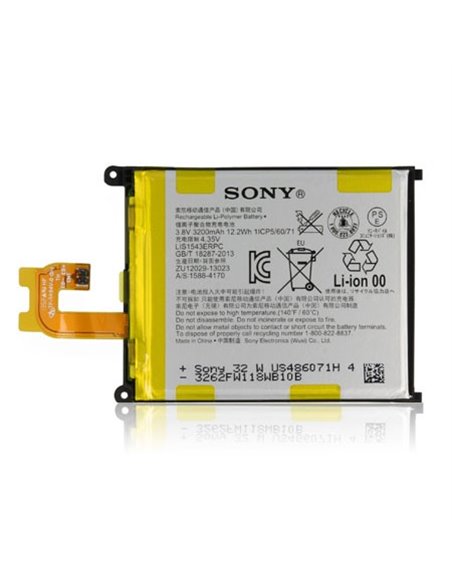 BATTERIA ORIGINALE SONY LIS1543ERPC per XPERIA Z2 3200 mAh LI-ION BULK SEGUE COMPATIBILITA'...