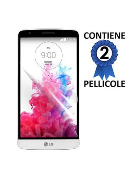 PELLICOLA PROTEGGI DISPLAY per LG G3 STYLUS D690, G3 STYLUS D690N CONFEZIONE 2 PEZZI