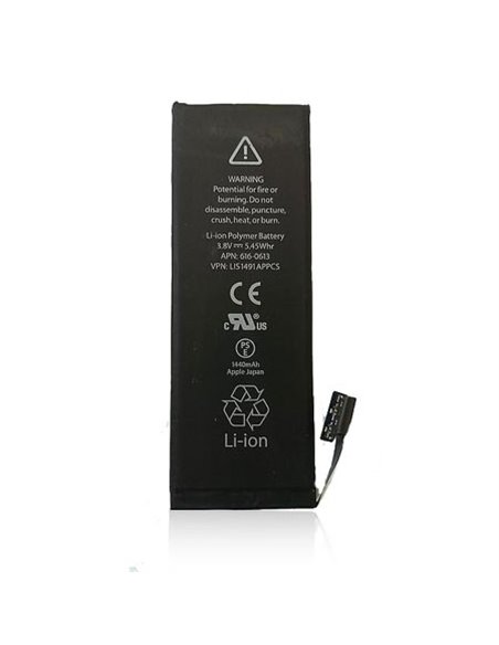 BATTERIA OEM per APPLE IPHONE 5 - APN: 616-0613 - 1440 mAh LI-ION  BULK (NO LOGO APPLE)