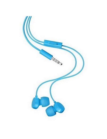 AURICOLARE STEREO ORIGINALE NOKIA WH-208 per LUMIA 1320, LUMIA 2520 JACK 3,5mm CON TASTO DI RISPOSTA COLORE CIANO BULK