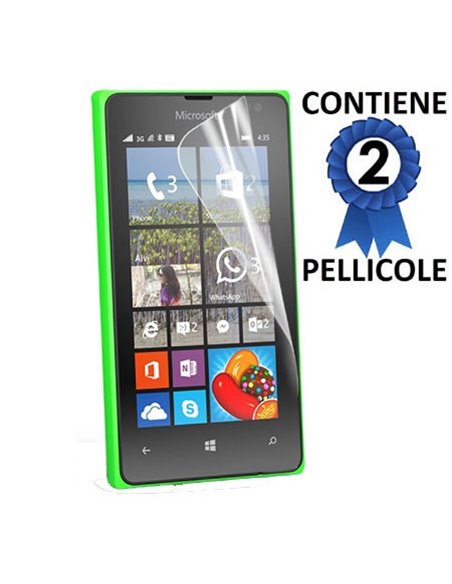 PELLICOLA PROTEGGI DISPLAY per MICROSOFT LUMIA 435 CONFEZIONE 2 PEZZI