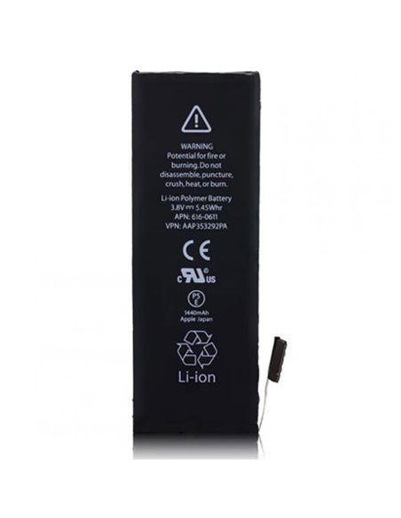 BATTERIA OEM per APPLE IPHONE 5 - APN: 616-0611 - 1440 mAh LI-ION BULK (NO LOGO APPLE)