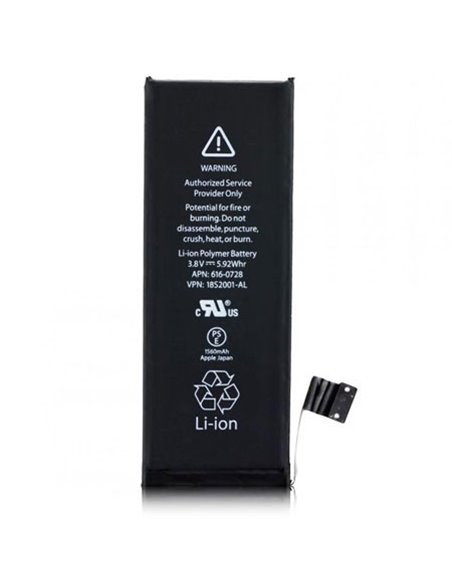 BATTERIA OEM per APPLE IPHONE 5s - APN: 616-0728 - 1560 mAh LI-ION BULK (NO LOGO APPLE)