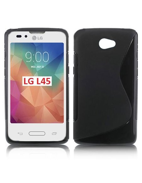 CUSTODIA GEL TPU SILICONE DOUBLE per LG L45 DUAL X132 COLORE NERO