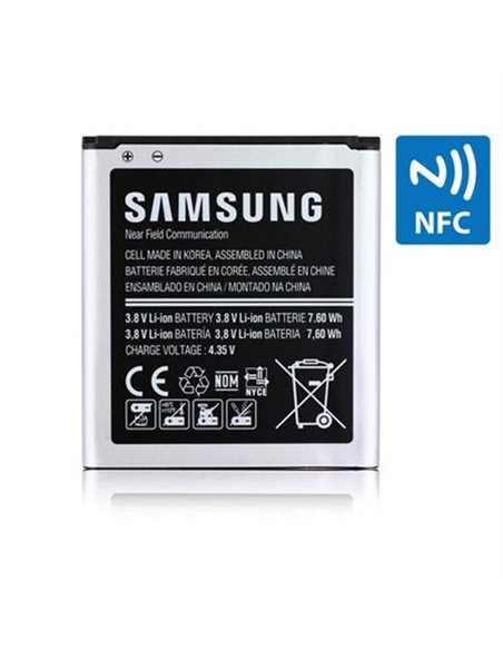 BATTERIA ORIGINALE per SAMSUNG G355 GALAXY CORE 2 DUOS 2000 mAh LI-ION CON TECNOLOGIA NFC EB-BG355BBE BULK