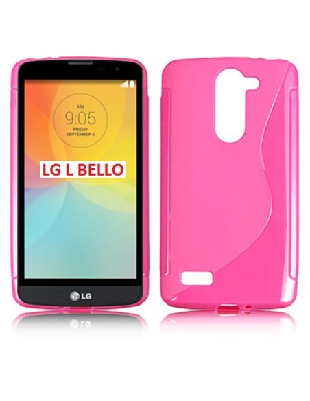 CUSTODIA GEL TPU SILICONE DOUBLE per LG L BELLO, D331, L PRIME, D337 COLORE ROSA