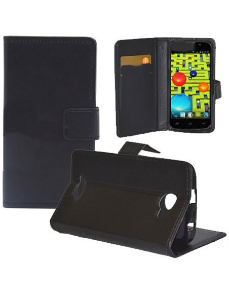 CUSTODIA FLIP ORIZZONTALE SIMILPELLE per NGM FORWARD ESCAPE CON STAND, PORTA CARTE ED INTERNO IN TPU SILICONE COLORE NERO