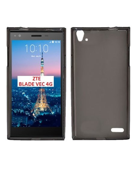 CUSTODIA TPU SILICONE per ZTE BLADE VEC 4G COLORE NERO TRASPARENTE