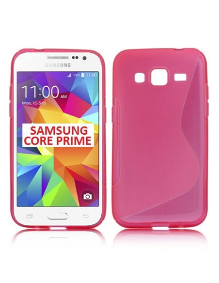 CUSTODIA GEL TPU SILICONE DOUBLE per SAMSUNG G360 GALAXY CORE PRIME COLORE ROSA