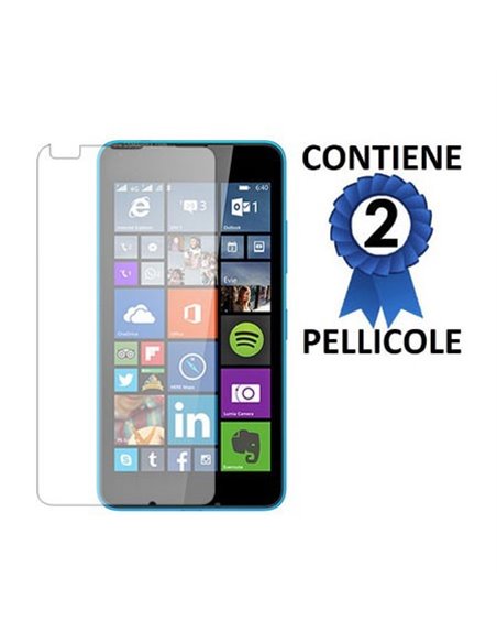 PELLICOLA PROTEGGI DISPLAY per MICROSOFT LUMIA 640 CONFEZIONE 2 PEZZI