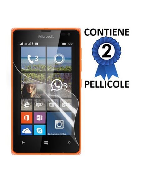 PELLICOLA PROTEGGI DISPLAY per MICROSOFT LUMIA 532 CONFEZIONE 2 PEZZI