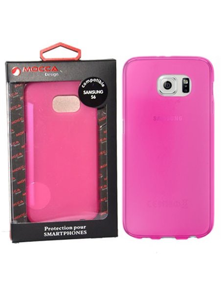 CUSTODIA GEL TPU SILICONE per SAMSUNG SM-G920 GALAXY S6 COLORE ROSA ALTA QUALITA' MOCCA