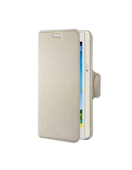 CUSTODIA FLIP ORIZZONTALE SIMILPELLE per ZTE BLADE L2 CON INTERNO IN TPU E STAND COLORE BIANCO
