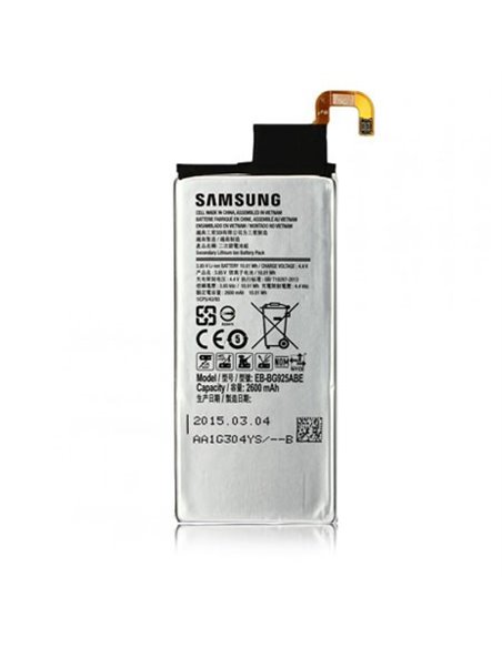 BATTERIA ORIGINALE SAMSUNG EB-BG925ABE per SM-G925 GALAXY S6 EDGE - 2600 mAh LI-ION BULK