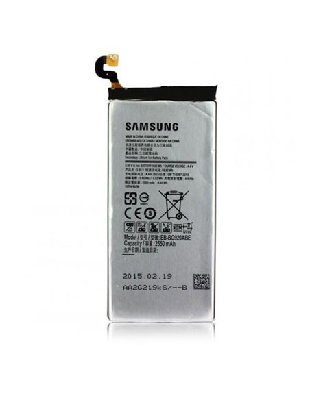 BATTERIA ORIGINALE SAMSUNG EB-BG920ABE per SM-G920 GALAXY S6 - 2550 mAh LI-ION BULK