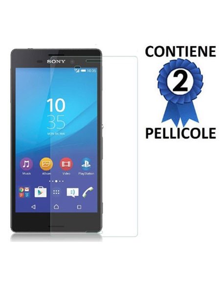 PELLICOLA PROTEGGI DISPLAY per SONY XPERIA M4 AQUA, M4 AQUA DUAL CONFEZIONE 2 PEZZI