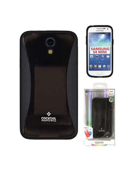 CUSTODIA GEL TPU SILICONE per SAMSUNG I9190 GALAXY S4 MINI COLORE NERO FUME' ALTA QUALITA' MERCURY BLISTER