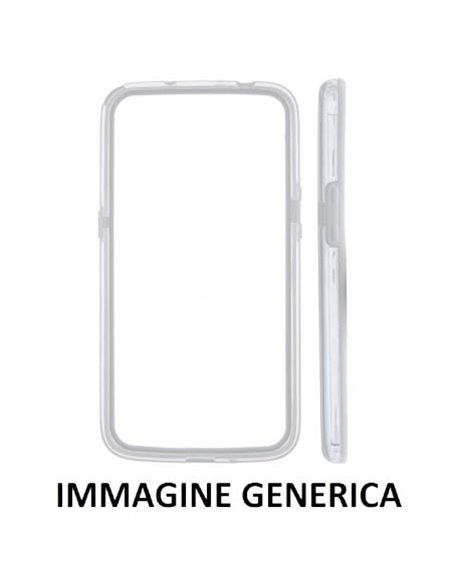 CUSTODIA BUMPER GEL TPU SEMI-RIGIDO per SAMSUNG SM-A300 GALAXY A3 (NO VERSIONE 2016) COLORE BIANCO-TRASPARENTE-BIANCO