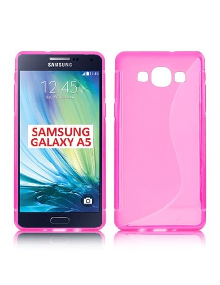 CUSTODIA GEL TPU SILICONE DOUBLE per SAMSUNG SM-A500 GALAXY A5 (NO VERSIONE 2016) COLORE ROSA