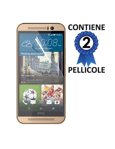 PELLICOLA PROTEGGI DISPLAY per HTC ONE M9 PLUS CONFEZIONE 2 PEZZI