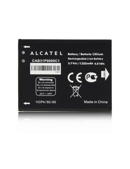 BATTERIA ORIGINALE ALCATEL CAB31P0000C1 per ALCATEL ONE TOUCH POP C3 1300 mAh LI-ION BULK