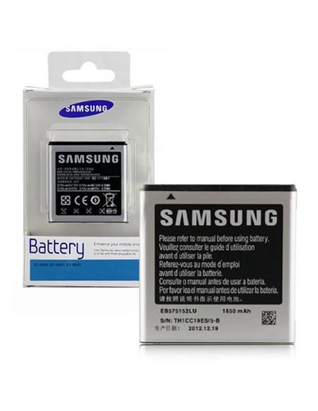 BATTERIA ORIGINALE SAMSUNG EB575152LU per I9000 GALAXY S, I9001 GALAXY S PLUS 1650 mAh LI-ION BLISTER SEGUE COMPATIBILITA'..