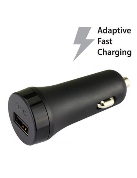 CARICATORE AUTO USB ORIGINALE HTC FAST CHARGING CC C600 2000 mAh per ONE M9, ONE M9 PLUS, DESIRE 526G COLORE NERO BULK