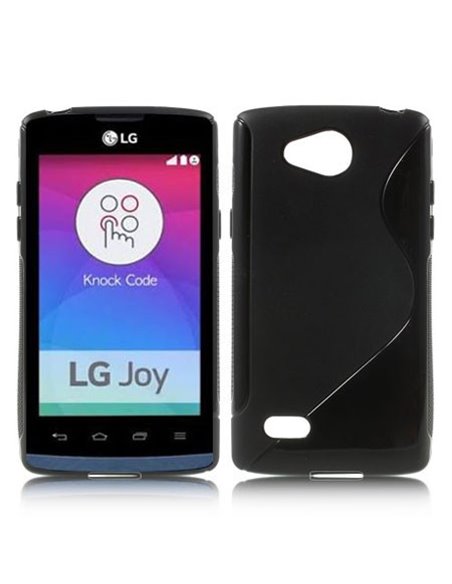 CUSTODIA GEL TPU SILICONE DOUBLE per LG JOY H220 COLORE NERO