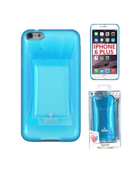 CUSTODIA GEL TPU SILICONE per APPLE IPHONE 6 PLUS, IPHONE 6S PLUS 5.5' POLLICI COLORE AZZURRO ALTA QUALITA' MERCURY BLISTER