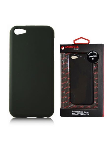 CUSTODIA GEL TPU SILICONE per APPLE IPHONE 5c COLORE NERO ALTA QUALITA' MOCCA BLISTER