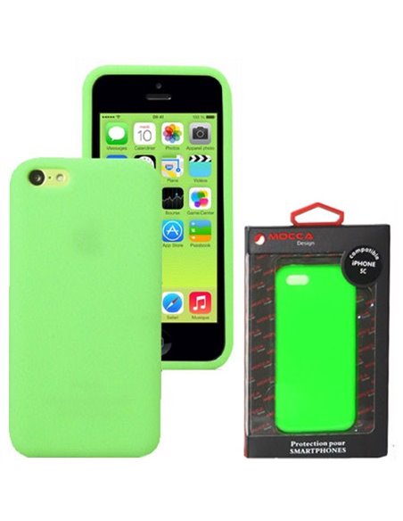 CUSTODIA GEL TPU SILICONE per APPLE IPHONE 5c COLORE VERDE ALTA QUALITA' MOCCA BLISTER