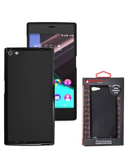 CUSTODIA GEL TPU SILICONE per WIKO HIGHWAY STAR 4G COLORE NERO ALTA QUALITA' MOCCA BLISTER