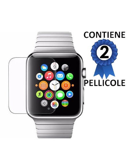 PELLICOLA PROTEGGI DISPLAY per APPLE WATCH 38MM CONFEZIONE 2 PEZZI