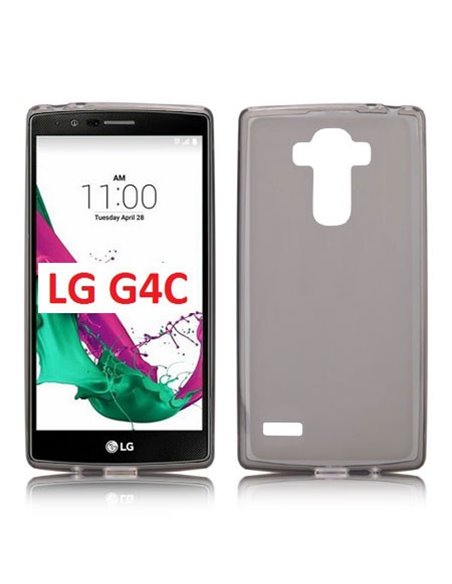 CUSTODIA GEL TPU SILICONE per LG MAGNA, G4C, H525N COLORE NERO TRASPARENTE