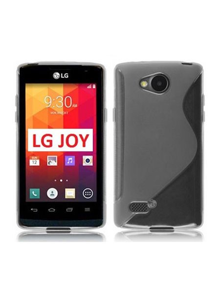 CUSTODIA GEL TPU SILICONE DOUBLE per LG JOY H220 COLORE BIANCO - TRASPARENTE