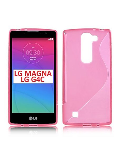 CUSTODIA GEL TPU SILICONE DOUBLE per LG MAGNA, G4C, H525N COLORE ROSA